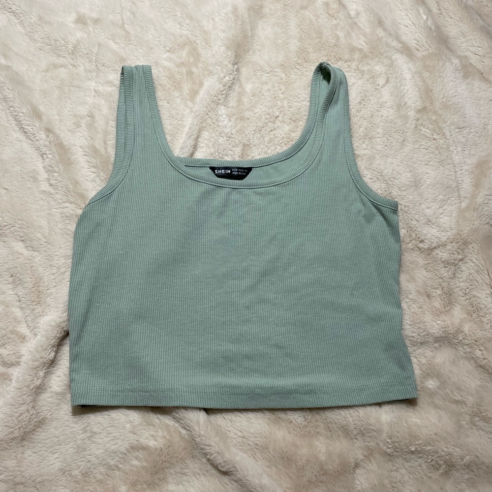 Blue/teal crop top